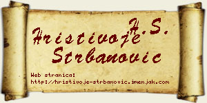 Hristivoje Štrbanović vizit kartica